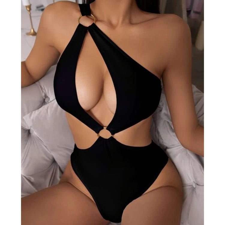 Solid Color One Piece Bikini Swimsuit