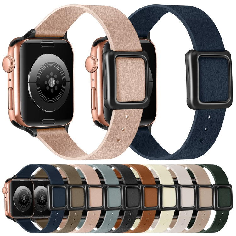 Magnetic Black Square Buckle Watch Band For Apple Watch Series