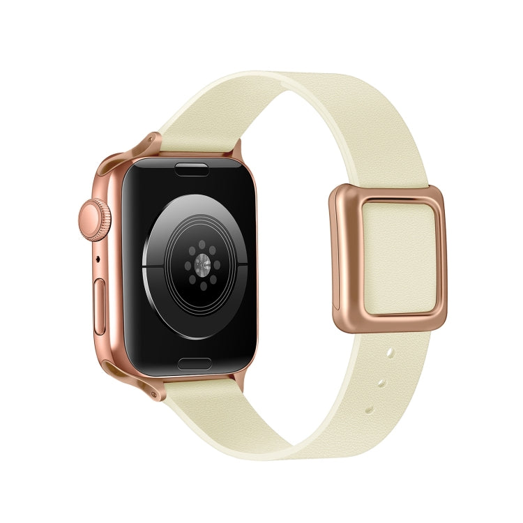 Magnetic Rose Gold Square Buckle Watch Band For Apple Watch Series