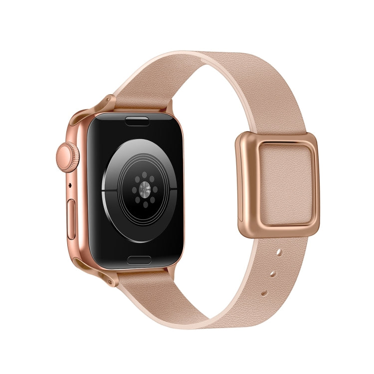 Magnetic Rose Gold Square Buckle Watch Band For Apple Watch Series