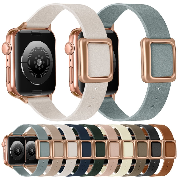 Magnetic Rose Gold Square Buckle Watch Band For Apple Watch Series