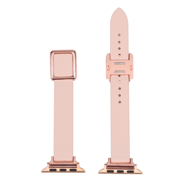 Magnetic Rose Gold Square Buckle Watch Band For Apple Watch Series