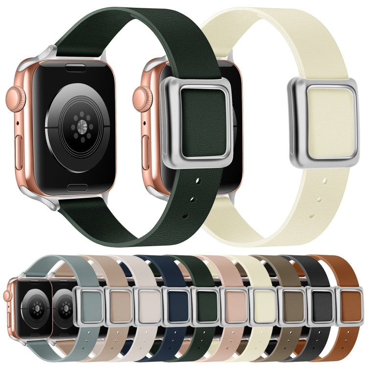 Magnetic Silver Square Buckle Watch Band For Apple Watch Series