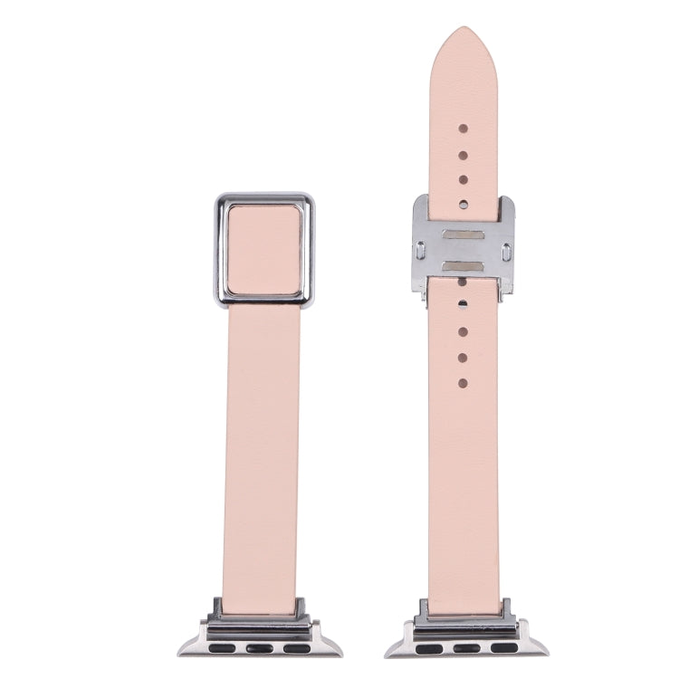 Magnetic Silver Square Buckle Watch Band For Apple Watch Series