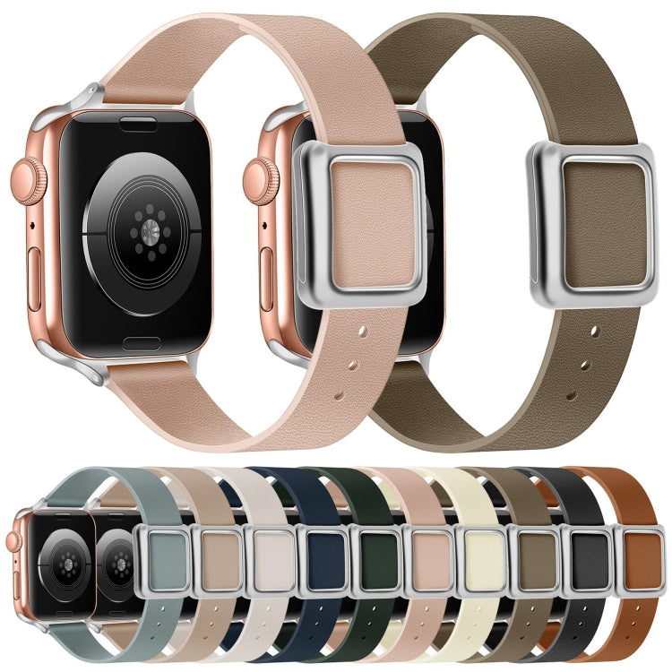 Magnetic Silver Square Buckle Watch Band For Apple Watch Series