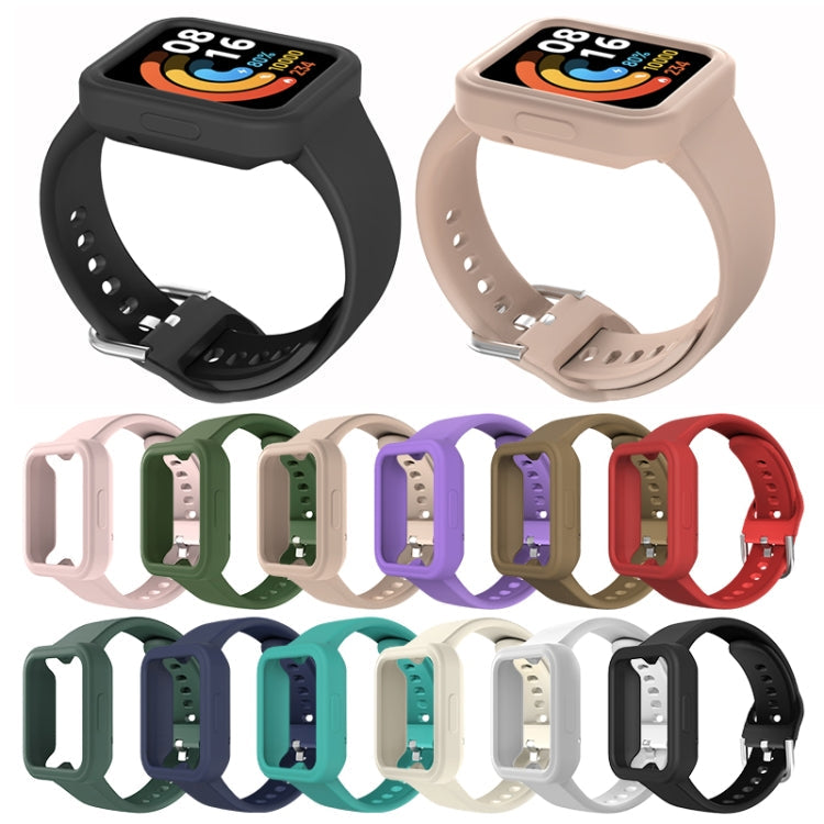 Solid Color Silicone Integrated Watch Band