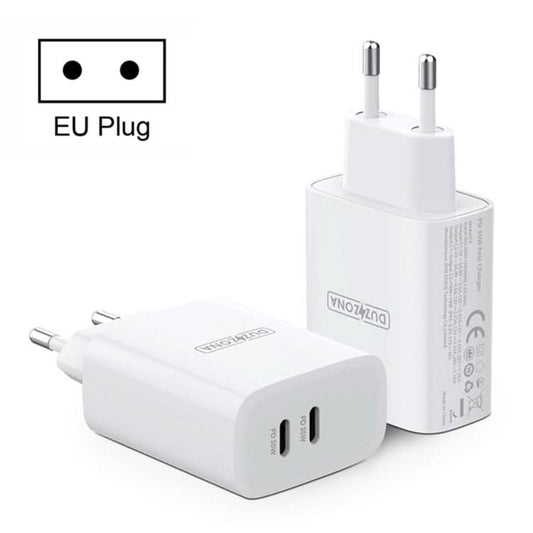 DUZZONA T4 PD 35W Dual Type-C Ports Travel Charger