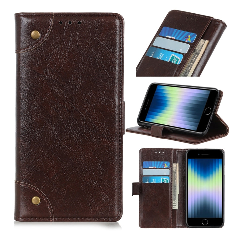 Copper Buckle Nappa Texture Horizontal Flip Leather Case with Holder & Card Slots & Wallet My Store