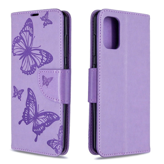 Two Butterflies Embossing Pattern Horizontal Flip Leather Case with Holder & Card Slot & Wallet & Lanyard My Store