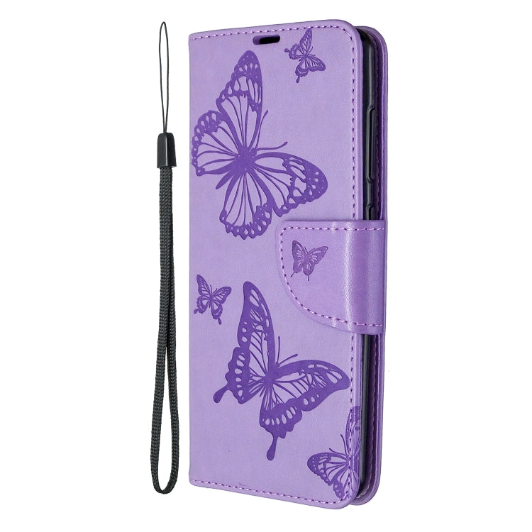 Two Butterflies Embossing Pattern Horizontal Flip Leather Case with Holder & Card Slot & Wallet & Lanyard My Store