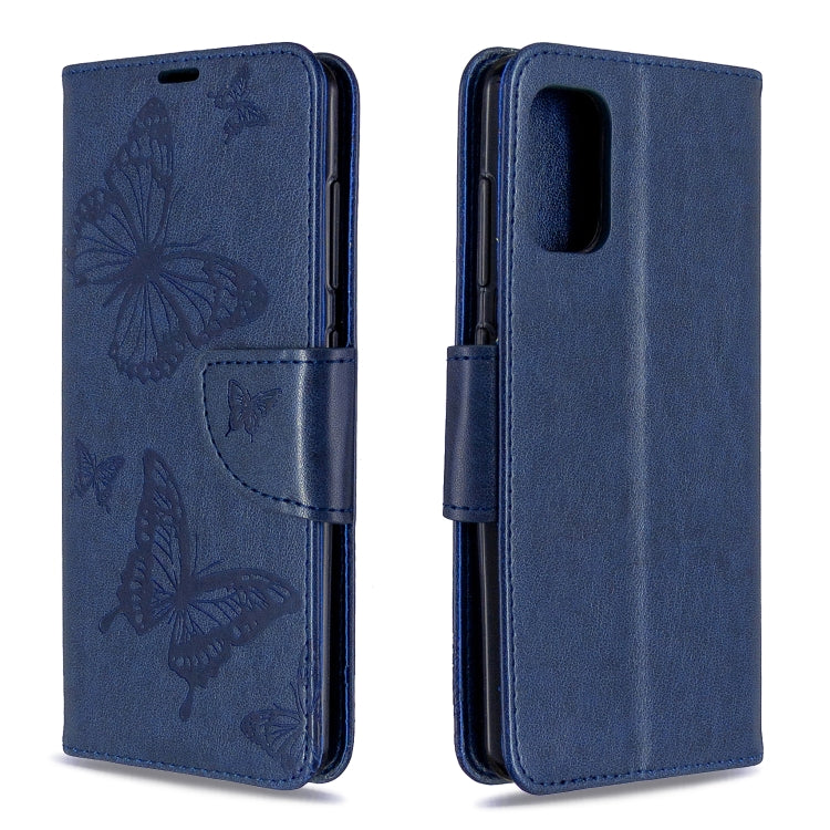 Two Butterflies Embossing Pattern Horizontal Flip Leather Case with Holder & Card Slot & Wallet & Lanyard My Store