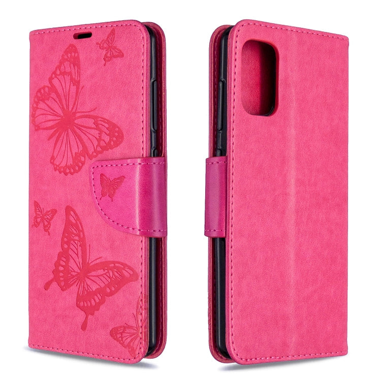 Two Butterflies Embossing Pattern Horizontal Flip Leather Case with Holder & Card Slot & Wallet & Lanyard My Store