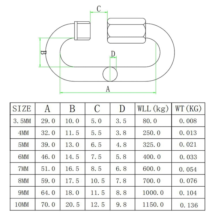 304 Stainless Steel Quick Connect Ring Runway Buckle-Reluova