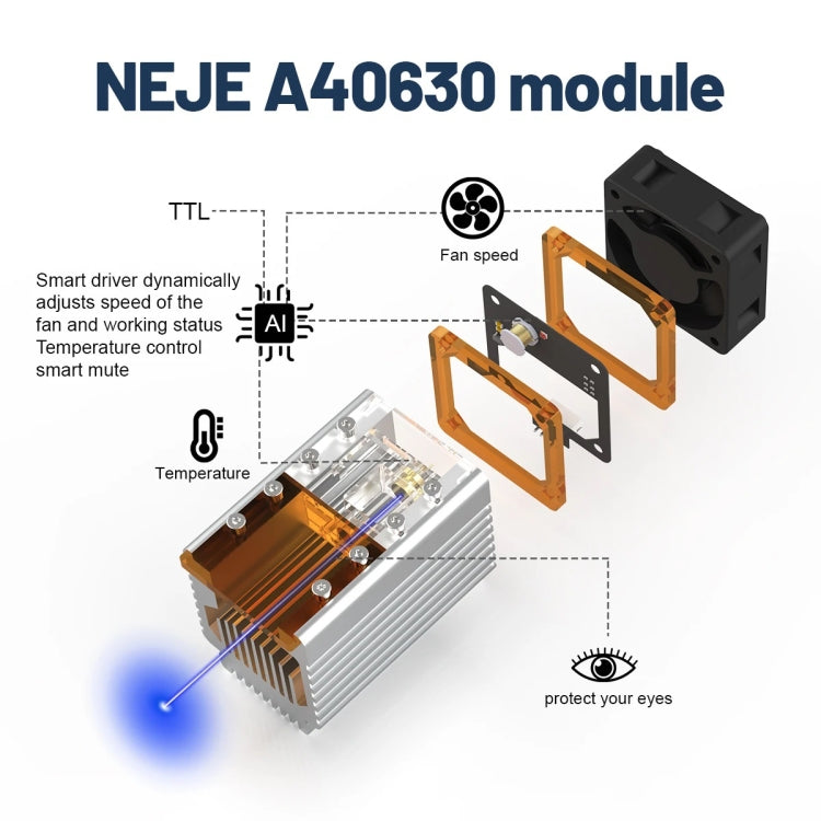 NEJE N40630 7.5W 450nm Laser Engraver Module Kits