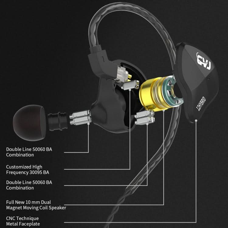 CVJ-CSN In-Ear Dual Magnetic Circuit Dynamic HIFI Wired Earphone