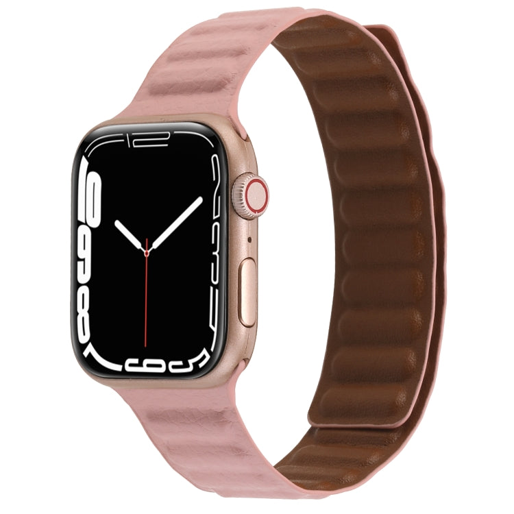 Magnetic Two-color Loop Slim Leather Watch Band For Apple Watch Series, Series 1