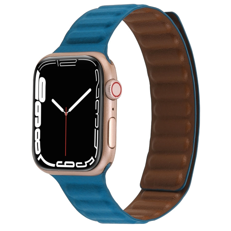 Magnetic Two-color Loop Slim Leather Watch Band For Apple Watch Series, Series 1