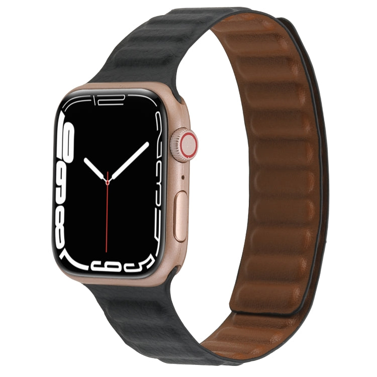 Magnetic Two-color Loop Slim Leather Watch Band For Apple Watch Series, Series 1