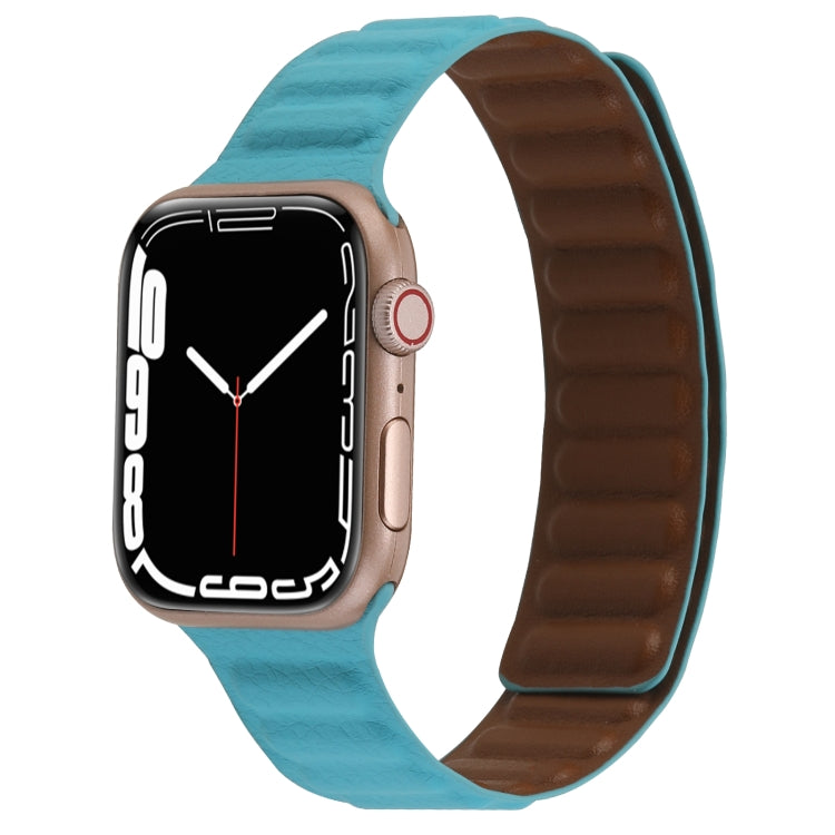 Magnetic Two-color Loop Slim Leather Watch Band For Apple Watch Series, Series 1