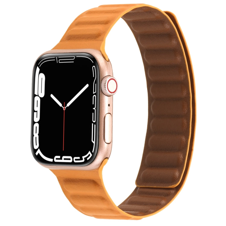 Magnetic Two-color Loop Slim Leather Watch Band For Apple Watch Series, Series 1