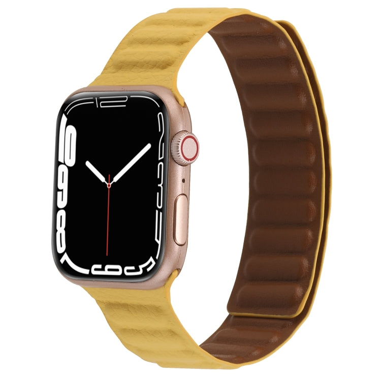 Magnetic Two-color Loop Slim Leather Watch Band For Apple Watch Series, Series 1