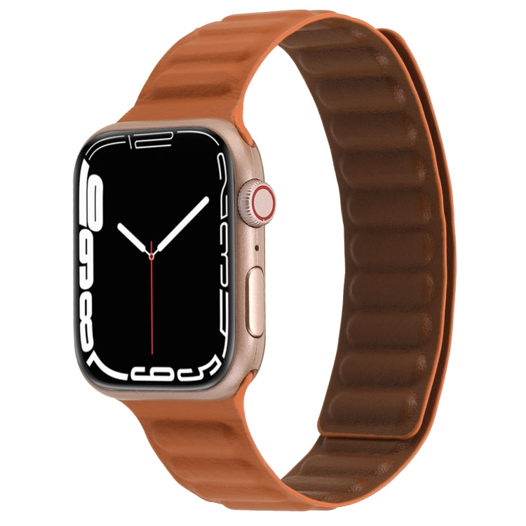 Magnetic Two-color Loop Slim Leather Watch Band For Apple Watch Series, Series 1