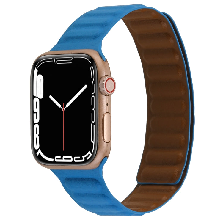 Magnetic Two-color Loop Slim Leather Watch Band For Apple Watch Series, Series 1