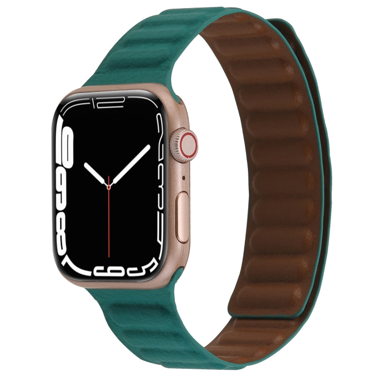 Magnetic Two-color Loop Slim Leather Watch Band For Apple Watch Series, Series 1