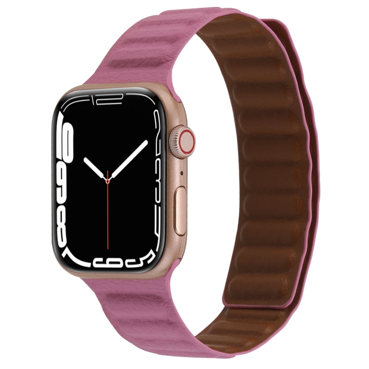 Magnetic Two-color Loop Slim Leather Watch Band For Apple Watch Series, Series 1