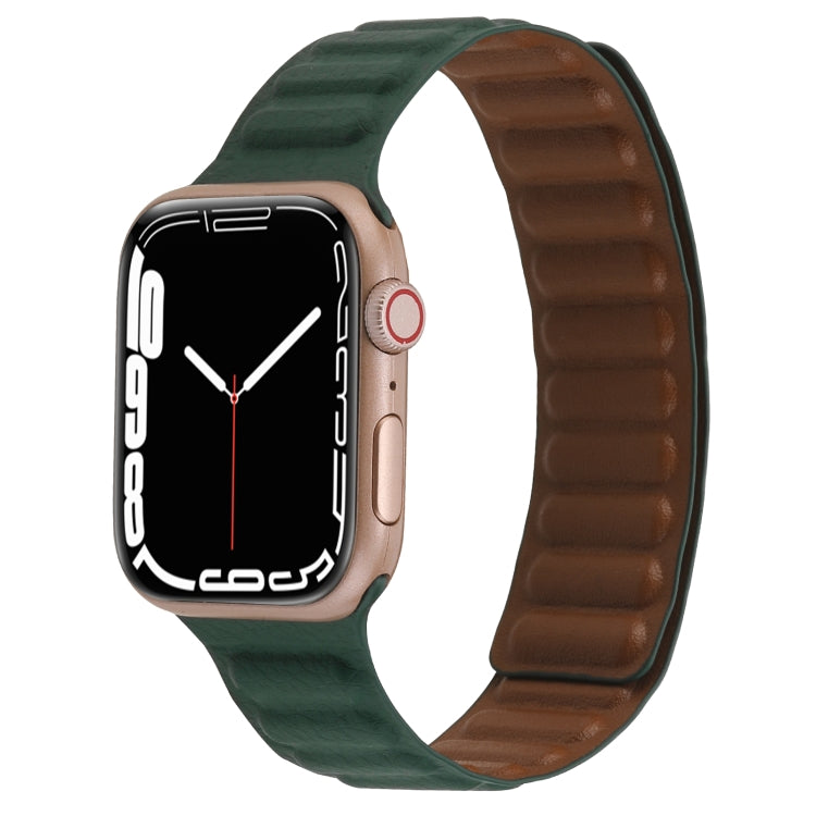 Magnetic Two-color Loop Slim Leather Watch Band For Apple Watch Series, Series 1