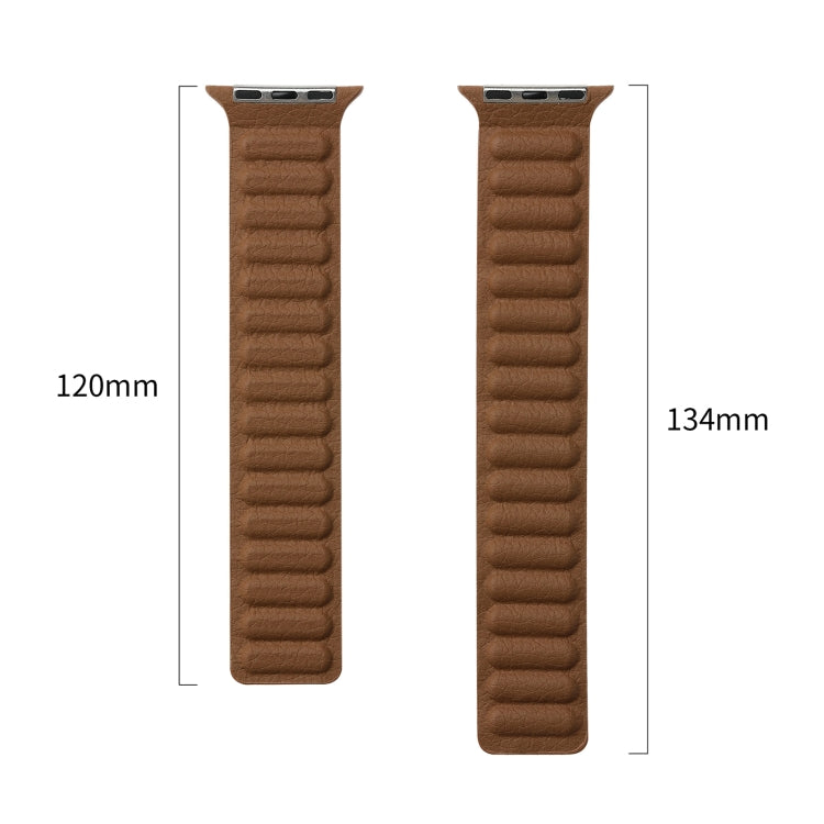 Magnetic Two-color Loop Slim Leather Watch Band For Apple Watch Series, Series 1