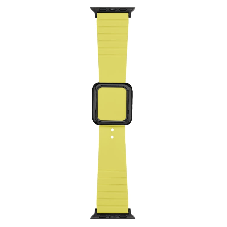 Black Square Buckle Silicone Watch Band For Apple Watch Series, Series 1