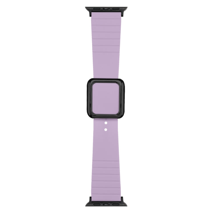 Black Square Buckle Silicone Watch Band For Apple Watch Series, Series 1