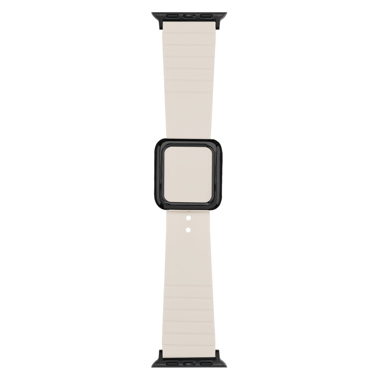 Black Square Buckle Silicone Watch Band For Apple Watch Series, Series 1