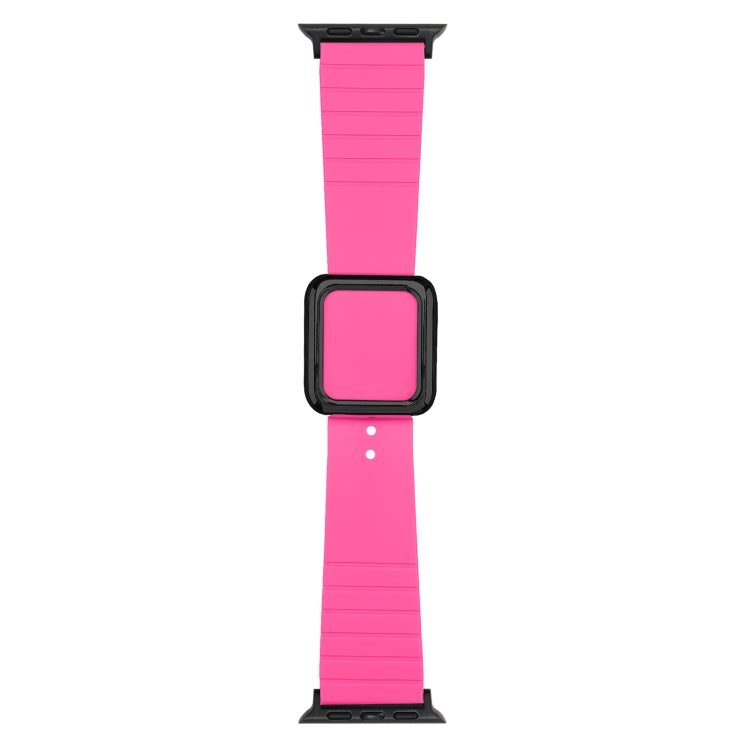 Black Square Buckle Silicone Watch Band For Apple Watch Series, Series 1