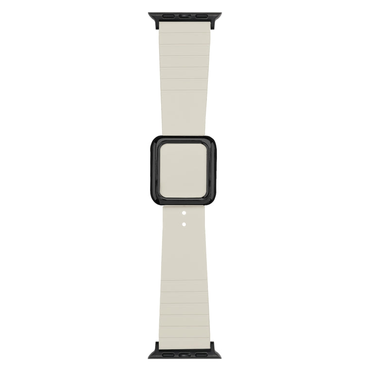 Black Square Buckle Silicone Watch Band For Apple Watch Series, Series 1