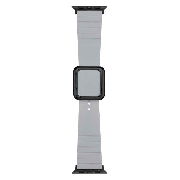 Black Square Buckle Silicone Watch Band For Apple Watch Series, Series 1