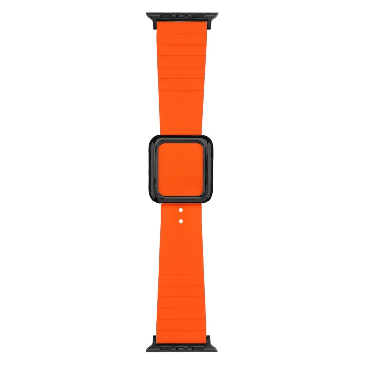 Black Square Buckle Silicone Watch Band For Apple Watch Series, Series 1