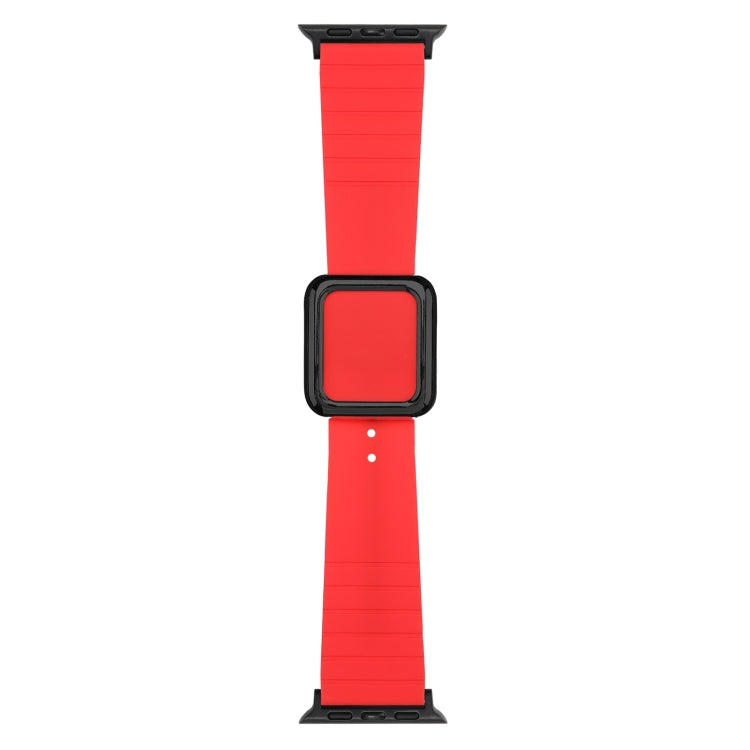 Black Square Buckle Silicone Watch Band For Apple Watch Series, Series 1