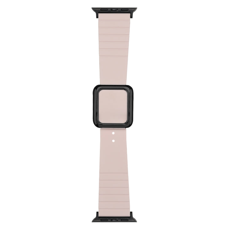 Black Square Buckle Silicone Watch Band For Apple Watch Series, Series 1