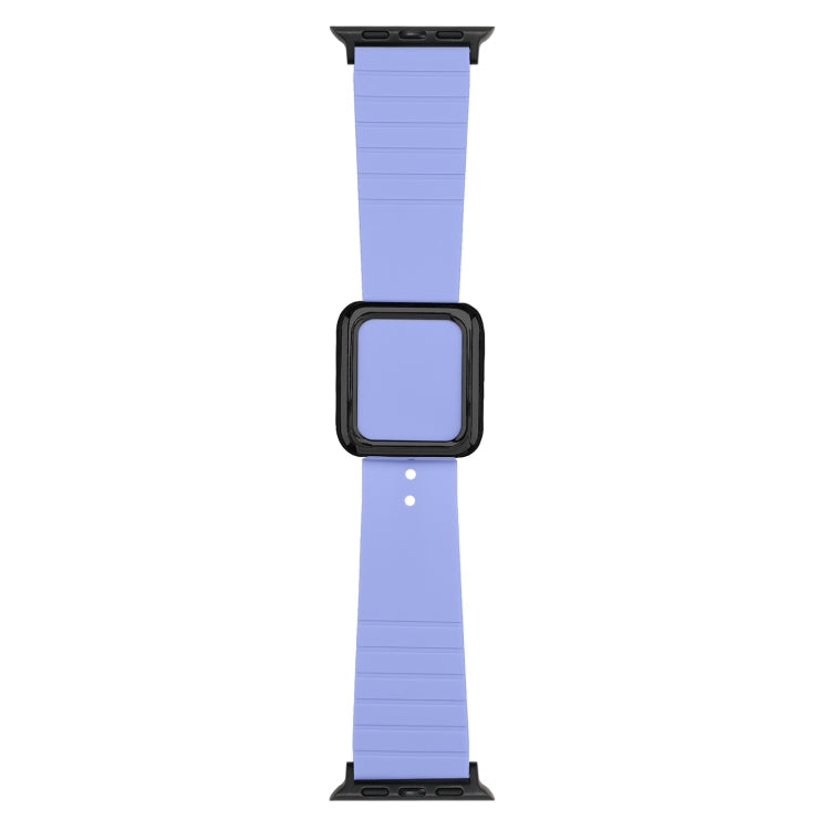 Black Square Buckle Silicone Watch Band For Apple Watch Series, Series 2