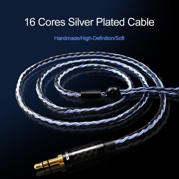 CVJ V3 1.2m 16 Cores Silver-plated 3.5mm Earphone Cable