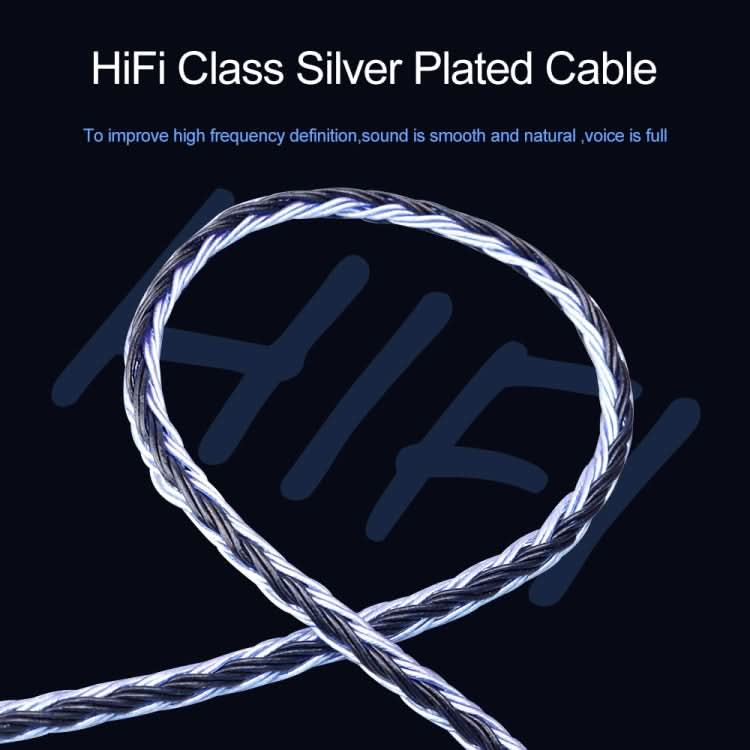 CVJ V3 1.2m 16 Cores Silver-plated 3.5mm Earphone Cable