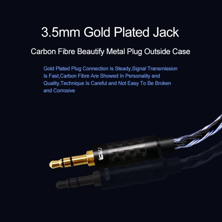 CVJ V3 1.2m 16 Cores Silver-plated 3.5mm Earphone Cable