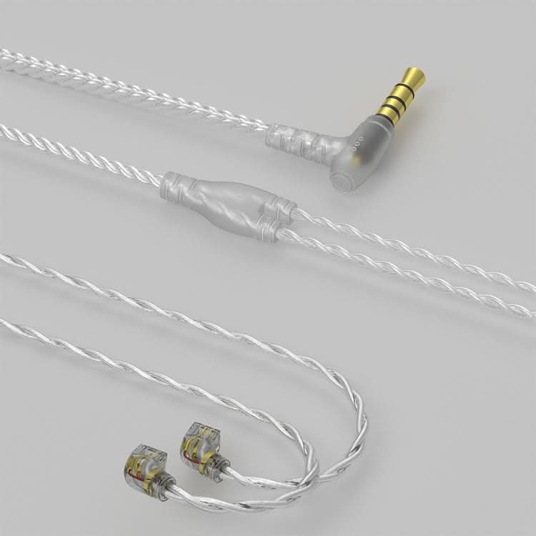 CVJ V7 1.25m 4-Cores Silver-plated 3.5mm Elbow Earphone Cable