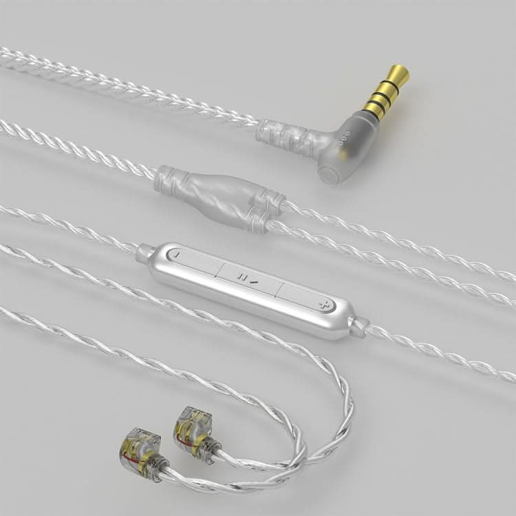 CVJ V7 1.25m 4-Cores Silver-plated 3.5mm Elbow Earphone Cable