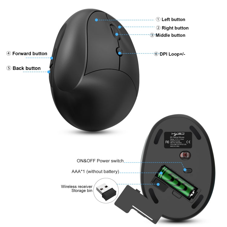 X10 2.4G Wireless Vertical Ergonomic Gaming Mouse My Store