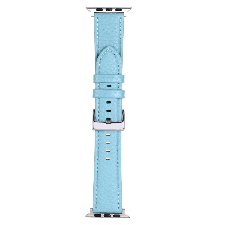 Litchi Texture Leather Watch Band For Apple Watch Series