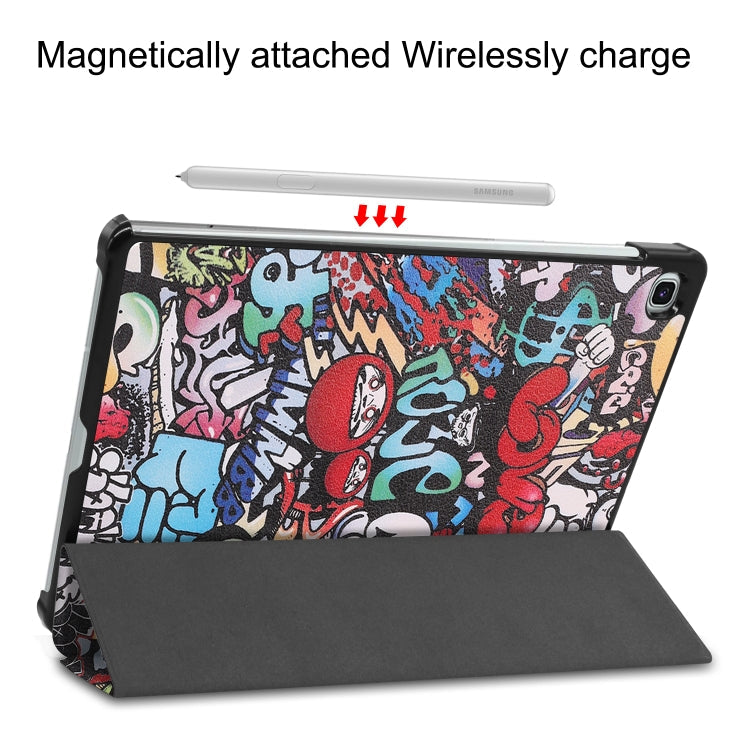 Colored Drawing Horizontal Flip Leather Case, with Three-folding Holder My Store