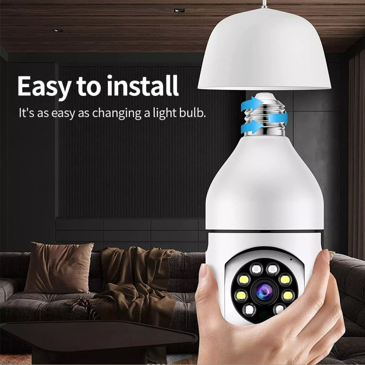 A6 2MP HD Light Bulb WiFi Camera Support Motion Detection/Two-way Audio/Night Vision/TF Card